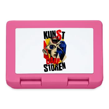 Kunst Darf Stören – Collage Streetart & Dadaismus  - Brotdose - Pink - Vorne