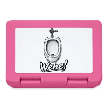 Woe! Urinal Caricature - Lunchbox - pink - Front