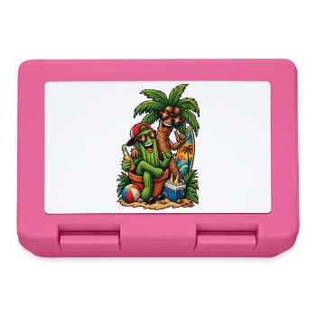 Cactus & Palm Tree: Summer Surfer Party - Lunchbox - pink - Front