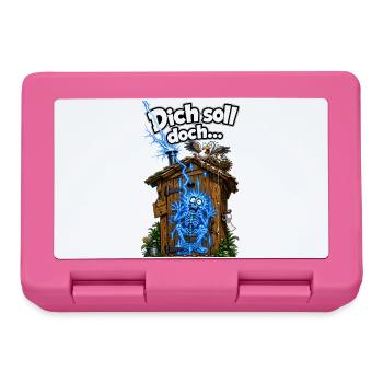 Dich soll doch... der Blitz beim Scheissen treffen - Brotdose - Pink - Vorne