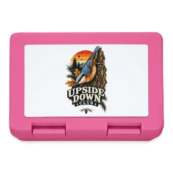 Kleiber Upside Down Club Natur-Badge Vintage  - Brotdose - Pink - Vorne