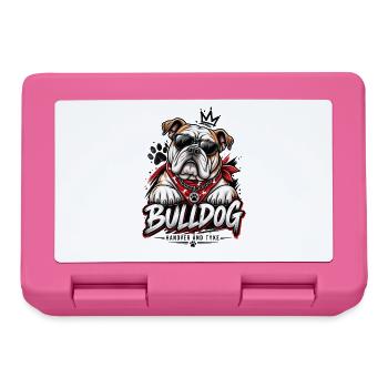 Bulldog Lover Vintage Dog Design - Lunchbox - pink - Front