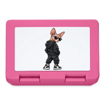 Streetwear Chat Gangster Sphinx Cool - Boîte à goûter - rose - Devant