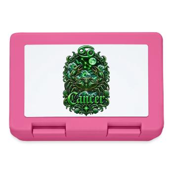Emerald Cancer Zodiac Crest - Lunchbox - pink - Front