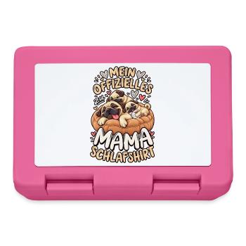 Mamas Offizielles Schlafshirt mit Mops - Brotdose - Pink - Vorne