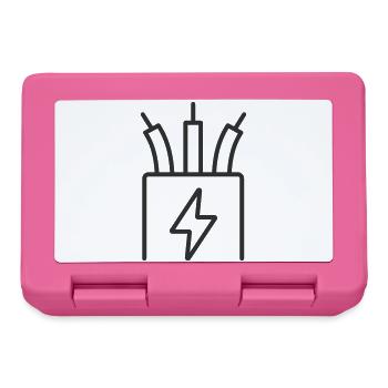 Symbol der elektrischen Kabelleitung - Brotdose - Pink - Vorne