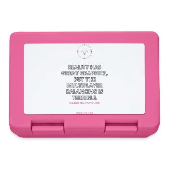 Great Graphics, Bad Balancing · dunkle Kleidung - Brotdose - Pink - Vorne