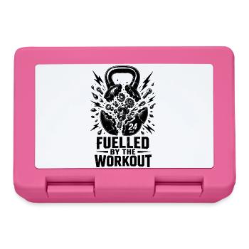  Backprint: Gym Workout Sport, Muskelaufbau, - Brotdose - Pink - Vorne
