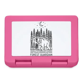 Forest Guardian - Waldwächter, Bär im Wald - Brotdose - Pink - Vorne