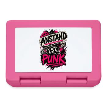 Anstand ist Punk – Pinkes Statement mit Nadel - Brotdose - Pink - Vorne