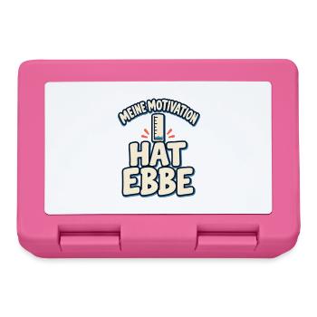 Meine Motivation hat Ebbe – Küstenhumor - Brotdose - Pink - Vorne