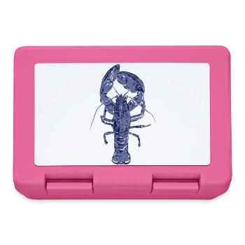 Blauer Hummer - Brotdose - Pink - Vorne