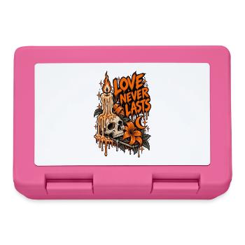 Love Never Dies Gothic Skull - Brotdose - Pink - Vorne