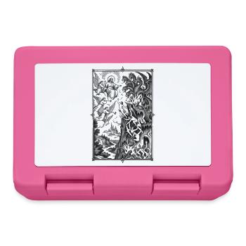 Mythische Schlachtensilhouetten - Brotdose - Pink - Vorne