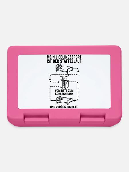 Bett und Kühlschrank Staffellauf - Brotdose - Pink