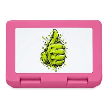 Neon Grüner Daumen Graffiti - Brotdose - Pink - Vorne
