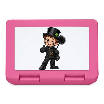 Schornsteinfeger Kawaii Style – Süßer Glücksbringe - Brotdose - Pink - Vorne