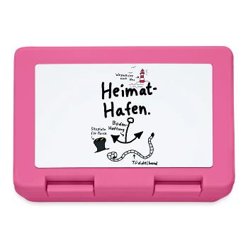 Heimathafen Anker Moin Nordisch - Brotdose - Pink - Vorne