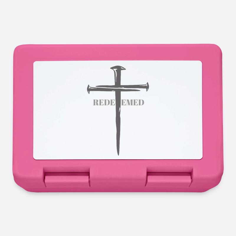 Redeemed Cross Emblem - Lunchbox - pink