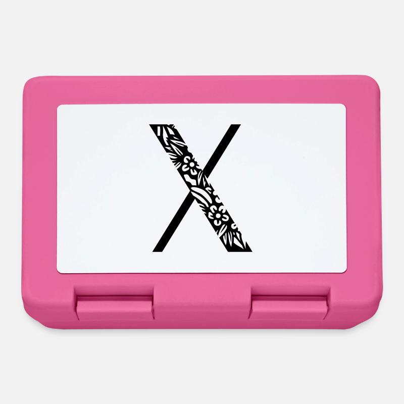 Buchstabe X - Brotdose - Pink