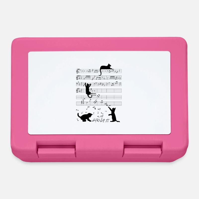 Clef de musique chaton chat musical - Boîte à goûter - rose