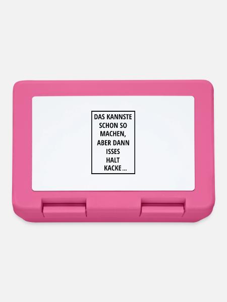 DAS KANNSTE SCHON SO MACHEN ABER DANN ISSES HALT - Brotdose - Pink
