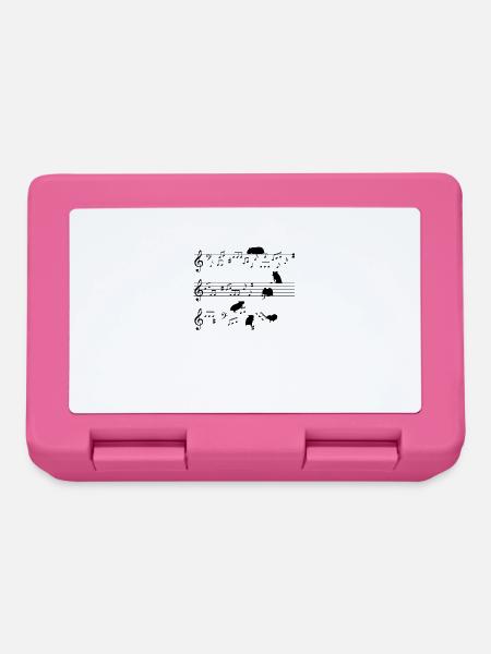 Niedliche Hamster Musiknoten Musiker - Brotdose - Pink