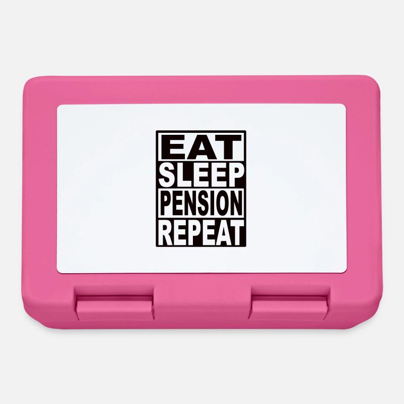 Eat Sleep Pension Repeat - Brotdose - Pink
