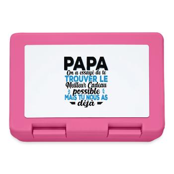 Papa On A Essayé De Te Trouver Le Meilleur Cadeau - Boîte à goûter - rose - Devant
