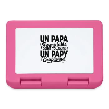 Un Papa Formidable Donne Un Papy Exceptionnel - Boîte à goûter - rose - Devant