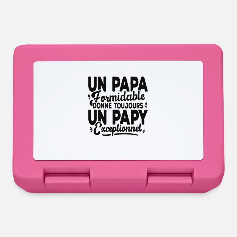 Un Papa Formidable Donne Un Papy Exceptionnel - Boîte à goûter - rose