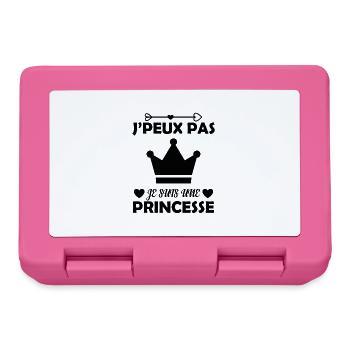 Je Peux Pas Je Suis Une Princesse Cadeau Amour - Boîte à goûter - rose - Devant