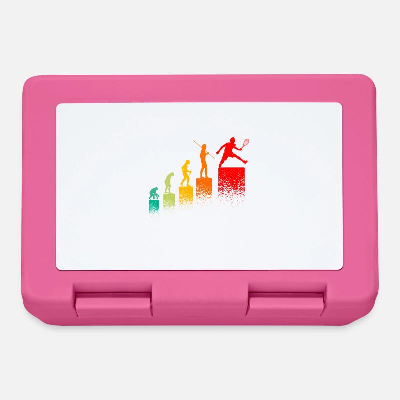 Evolution Tennisman gift idea Tennis Player - Lunchbox - pink