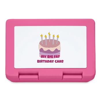 Mon gros gâteau d’anniversaire - Boîte à goûter - rose - Devant