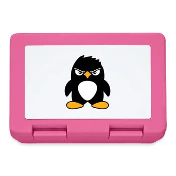 Pingouin a l’air sérieux mal dangereux look cool - Boîte à goûter - rose - Devant