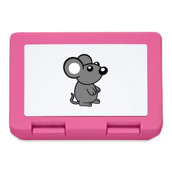 Maus Mäuschen Süße Kleine Ratte Nager Freundlich - Brotdose - Pink - Vorne