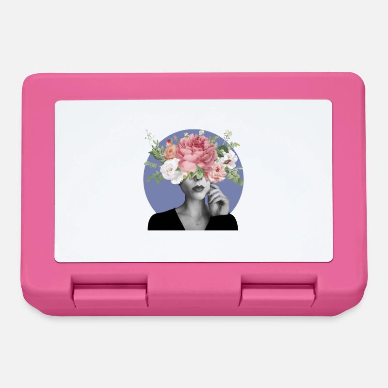 Blumiger Kopf - Brotdose - Pink