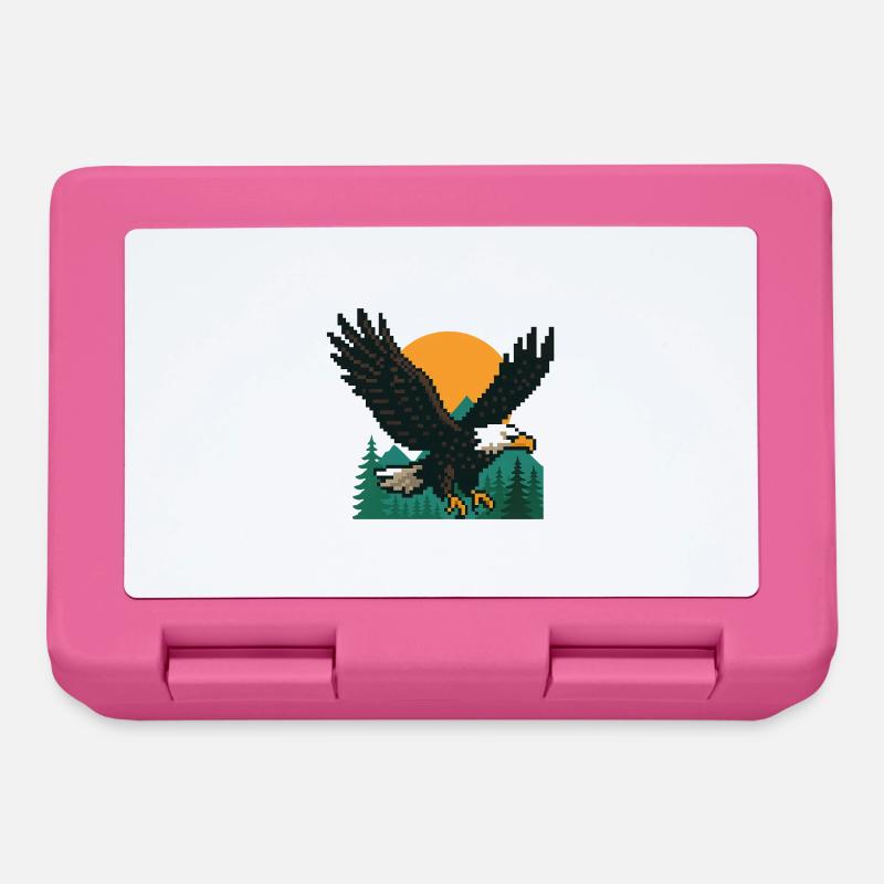 Eagle Pixel – Sunset in the mountains - Lunchbox - pink