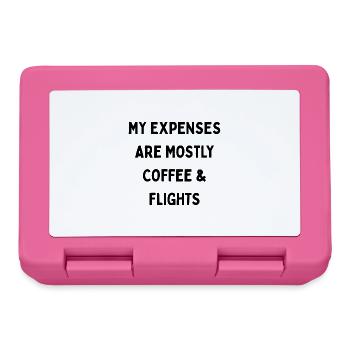 COFFEE & FLIGHTS Kaffee und Flüge - Brotdose - Pink - Vorne