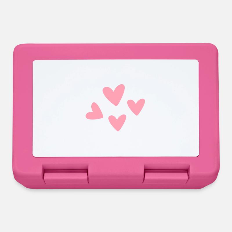 pink hearts - Lunchbox - pink