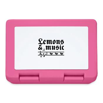 Lemons and Music Notes Musician Clef Lemonade - Lunchbox - pink - Front