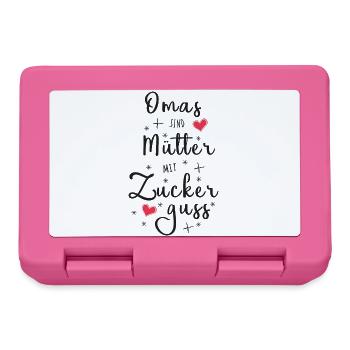Omas sind Mütter mit Zuckerguss - Oma Geschenk - Brotdose - Pink - Vorne