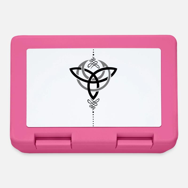 Celtic moon, Halbmond mit Trinity Symbol. - Brotdose - Pink
