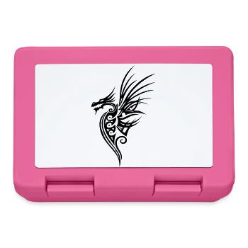 Drache mit großen Flügeln - Brotdose - Pink - Vorne
