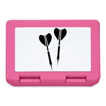 dart darts dartpfeile - Brotdose - Pink - Vorne