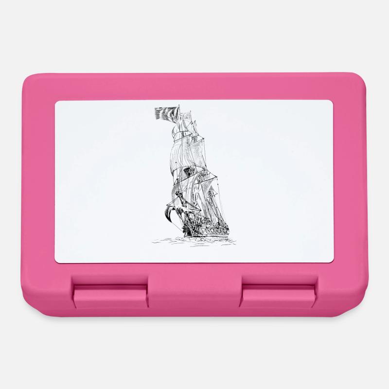 sailing ship - Lunchbox - pink