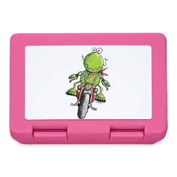 Biker Frosch - Brotdose - Pink - Vorne