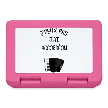 Accordéon / Accordéoniste / Musique / Musicien - Boîte à goûter - rose - Devant
