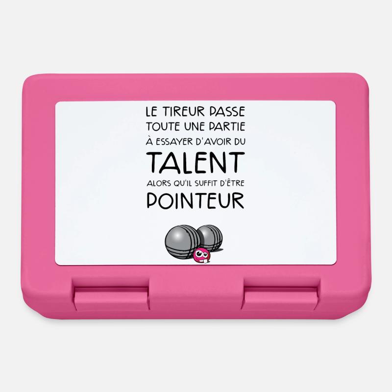 boules pétanque pointeur dicton - Boîte à goûter - rose