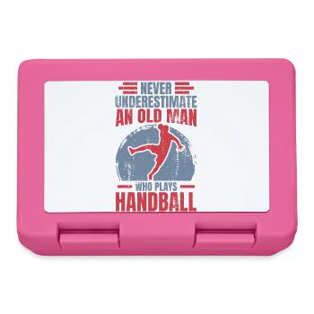 Grand-père handball - Boîte à goûter - rose - Devant